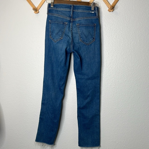 MOTHER The Mid-Rise Dazzler Ankle Fray Jeans Birds of Paradise Sz 25 - Picture 7 of 9